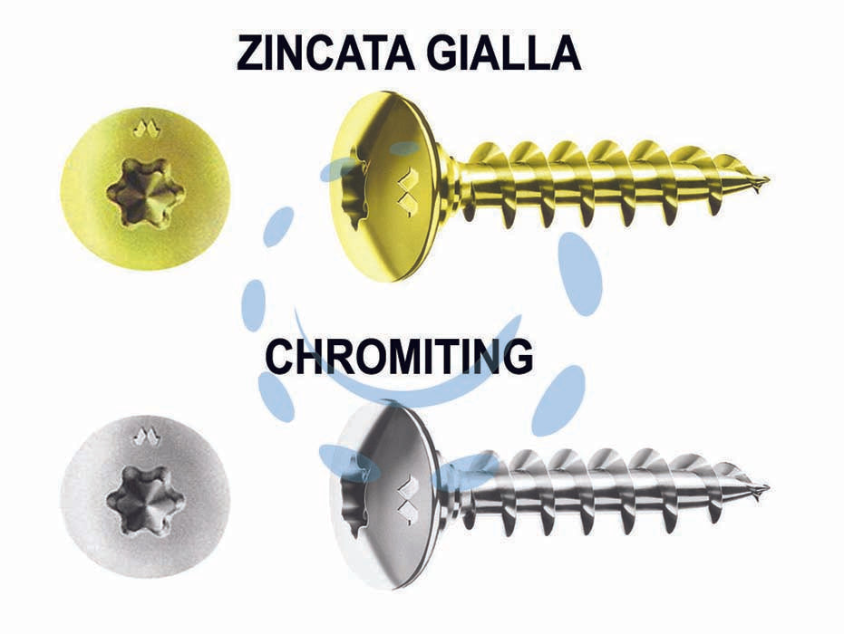 Viti panel-vit tc testa fungo torx con collare - ø mm.6x30 - vite specifica per fissaggio di elementi di ferramenta per costruzioni in legno, la cava esabolata TX permette un avvitamento...