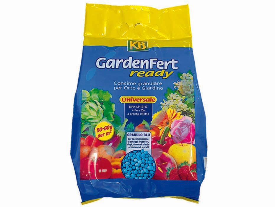 Concime granulare universale garden fert ready blu - kg.5 - concime Universale a pronto effetto con microelementi nutritivi NPK in ogni chicco, utilizzabile nelle fasi di impianto e di ...