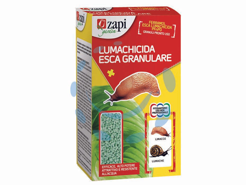 Esca lumachicida granulare - gr.200 - esca granulare pronta all'uso a base di fosfato ferrico, campo d'impiego: piante floreali ed ornamentali, sia in vaso che in ...