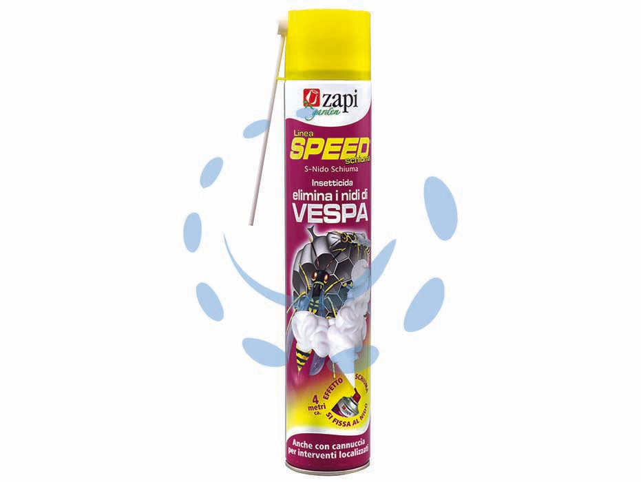 Insetticida speed schiumogeno per vespe - ml.750 - aerosol a base acquosa speccifico per il trattamento di nidi di vespe, adatto ad uso esterno, composizione: Transflutrina tec...