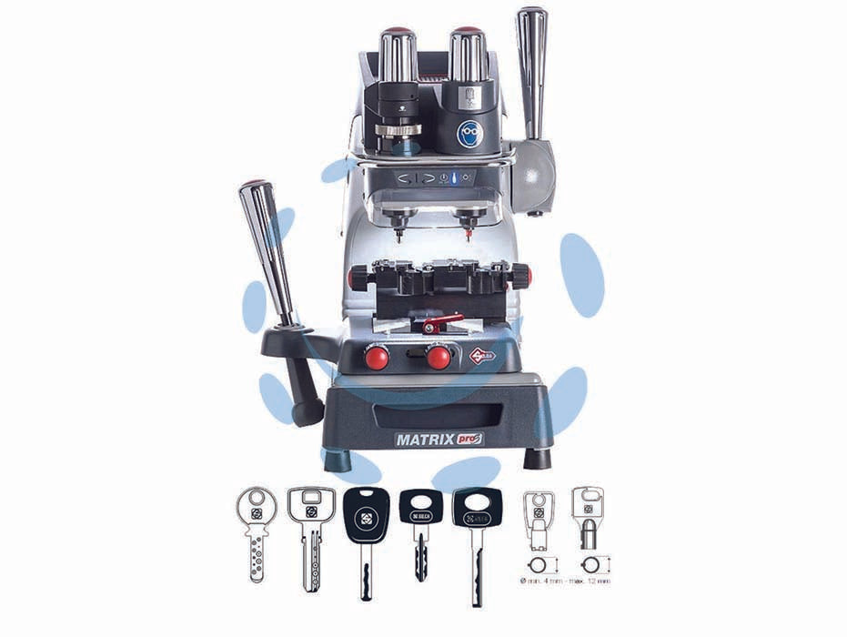 Macchina duplicatrice matrix pro s SU ORDINAZIONE - duplica chiavi punzonate a cifratura piana, chiavi laser a cifratura interna, esterna e a doppia cifratura esterna e chiavi t...