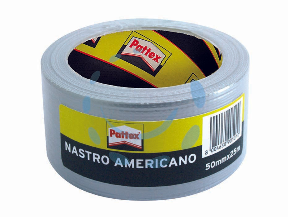 Pattex nastro americano grigio - mm.50h. in rotoli da mt.25 - nastro universale adatto per ogni riparazione, multiuso e multifunzione, ideale per il fai da te.