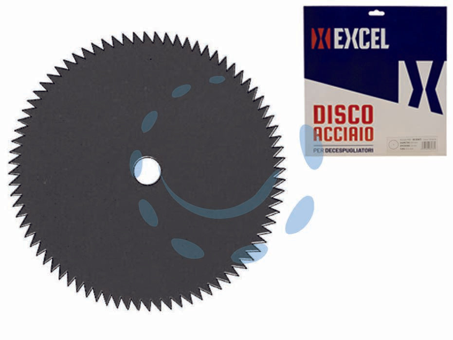 Disco in metallo per decespugliatore a 80 denti - ø mm.255, foro mm.25,4, spessore mm.1,8 in acciaio M65.