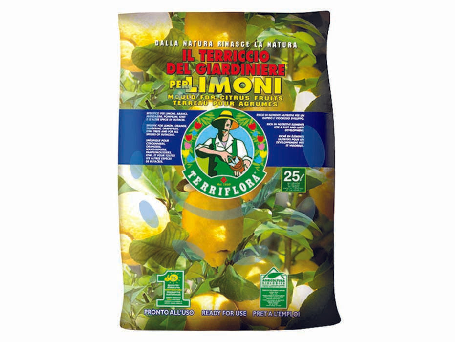 Terriccio del giardiniere per limoni lt.25 - specifico per limoni, aranci, mandarini, pompelmi, kiwie tutte le altre specie di rutacee