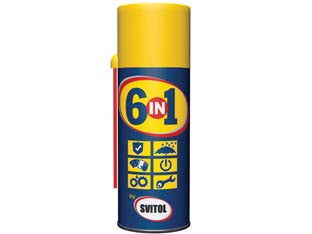 Svitol spray 6 in 1 - ml.200 bombola spray (4164) - prodotto multifunzione per casa, giardino, hobby, auto, moto, go-kart, nautica, ciclismo, sport in genere ma anche per la man...