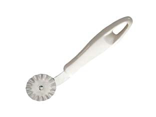 Rotella taglia pasta presto - acciaio inox ottima qualità, plastica resistente, foro appendere, colore bianco, lavabile in lavastoviglie, Ideale per taglia...