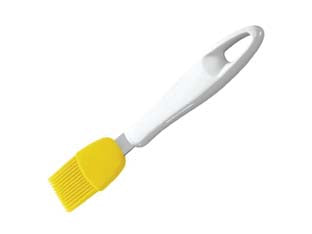 Pennello da cucina in silicone presto - cm.18 - setole in silicone, manico plastica resistente, foro appendere, colore bianco, lavabile in lavastoviglie, resistente al calor...