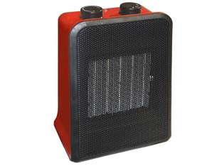 Termoventilatore ceramico 1200/2000w - cm 17,5x13,5x26h. - ventilatore, 1200W, 2000W, termostato regolabile, protezione termica e antiribaltamento, colore rosso ferrari