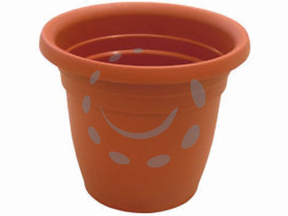 Vaso campana thea - ø cm.18x14h. - in plastica, colore terracotta