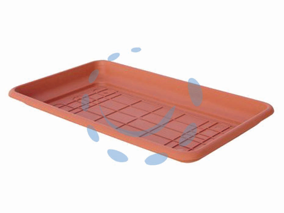 Sottofioriera daphne - cm.78x33x6,5h. - in plastica, colore terracotta