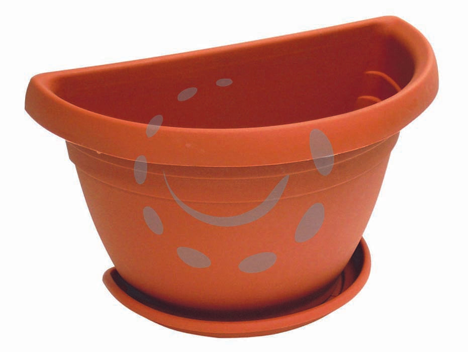 Gerla mimosa - cm.40x23x26h. - in plastica, colore terracotta