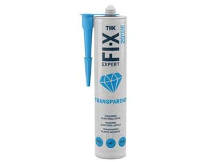 Colla elastica fi-x expert transparent - ml.290 trasparente - sigillante adesivo MS Polymer in cartuccia trasparenza cristallo ideale per l'incollaggio e la sigillatura sia all'interno ch...