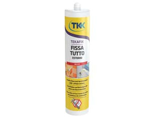 Adesivo di montaggio fissa tutto per esterni tekafix st - ml.300 beige - adesivo di montaggio a base di gomma sintetica in cartuccia con un'alta forza adesiva e un'immediata presa a contatto, adesio...