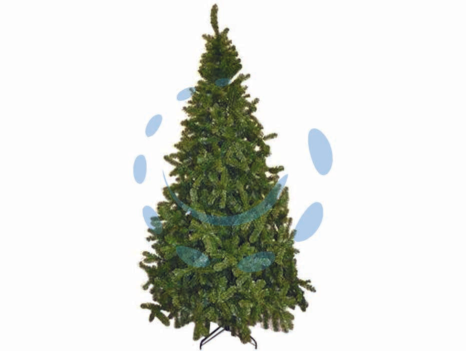 Albero di natale pino verde - cm.210h. con 750 rami, base in metallo - apertura ad ombrello