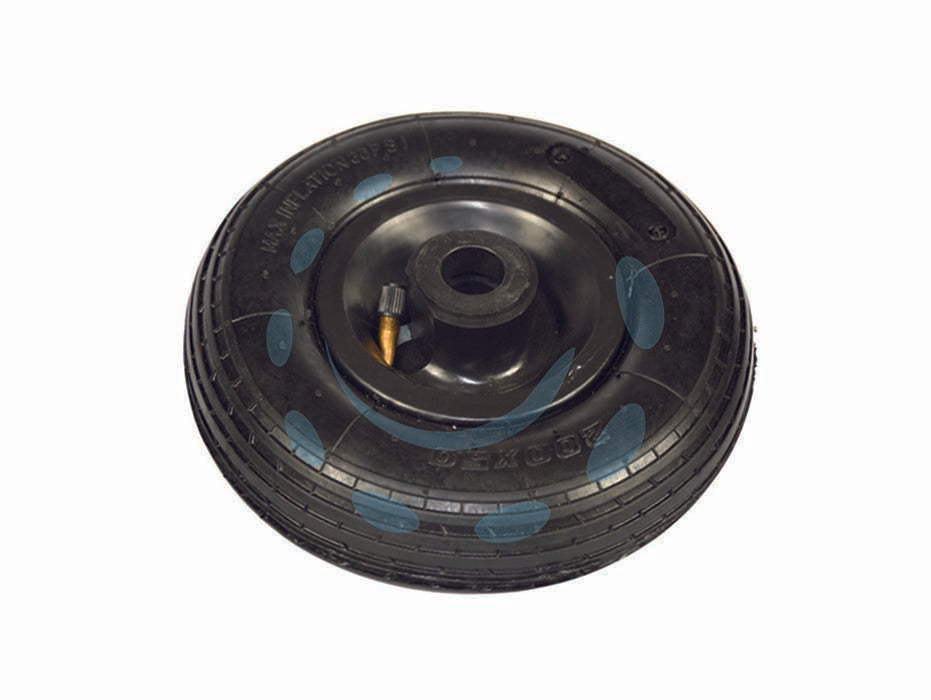 Ruota per carrello pneumatica mm.200 con cuscinetto cerchio plastica - ø mm.200x50 foro mm.20 - (Secondo quanto disposto dal DM 182/2019 e dal DL 152/2006, si applica un eco contributo di 0,90 €)