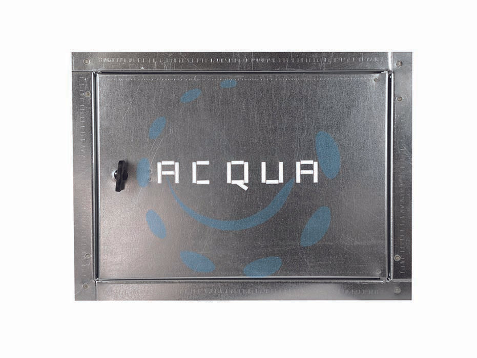 Sportello contatore acqua in acciaio zincato - cm.50x40h. - per copertura contatori acqua incassati nel muro, in dotazione chiave plastica