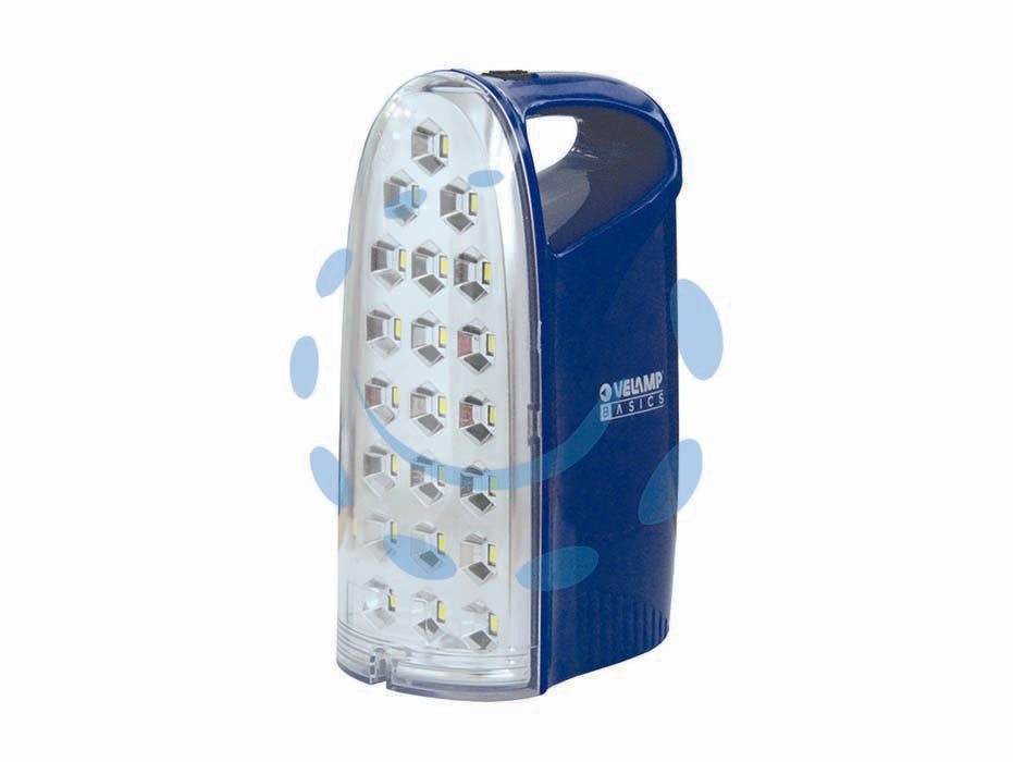 Lampada portatile ricaricabile anti black-out 21led - 21 LED - 6000 K° - 250 LUMEN - anti black-out, autonomia 5 ore, con trasformatore 230V 50/60Gz , batteria 3,7V 2000 mAh, tempi di ricarica 8 ore, tipo di fa...