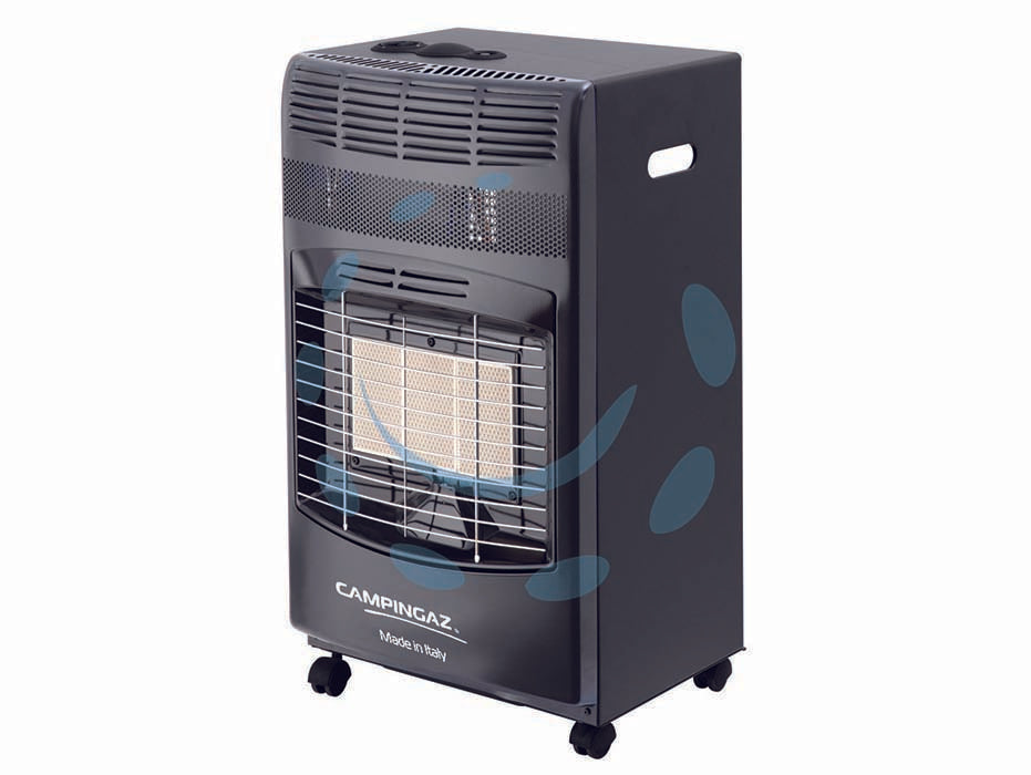 Stufa infrarossi a gas gpl 4100w nera ir 5000 - misure cm.45x35x78h.  - peso Kg.13,4 - 4100w di calore con tre livelli di riscaldamento da 1366/2732/4100, adatta per superfici di mc. 82, alimentazione a gas GPL, ...