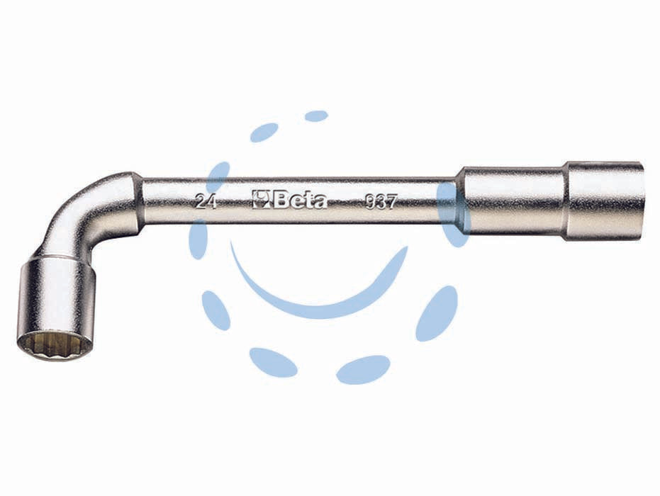 Chiavi a pipa doppie esagonali-poligonali cromate art.937 - mm.6x6 - cromate, utilizzabile con asta di manovra introdotta nel foro passante, il foro sul lato corto permette l'accesso al dado anc...