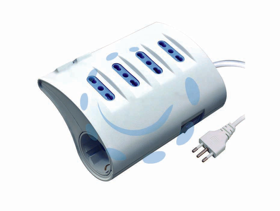 Multipresa da tavolo 4 bipasso + 2 schuko + 2 usb -  4 prese bipasso + 2 prese schuko + 2 prese USB output: DC 5V±5% <1000MA X2, con interruttore e protezione da sovraccarico,...