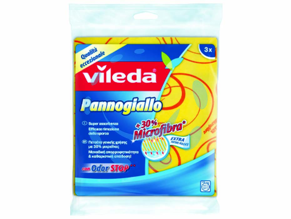 Panno milleusi pannogiallo cm.40x36 - Tessuto non tessuto con 30% microfibra, trattamento antibatterico Odor Stop,  ideale per lavare, asciugare e spolverare,  ada...