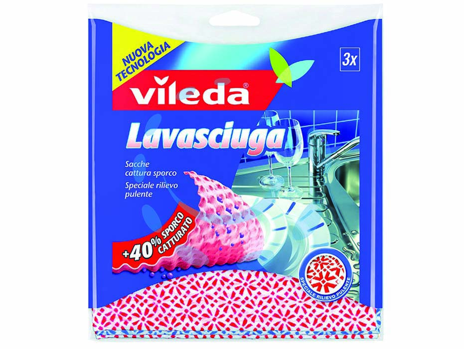 Panno multiuso lavasciuga cm.36x34 - Tessuto non tessuto con microfibra, maggiore durata e resistenza, prestazioni pulenti superiori, trattamento Odor Stop: previ...