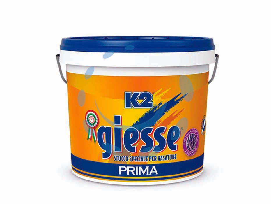 K2 giesse stucco in pasta per rasature in barattolo - Kg.5 - stucco in pasta, bianco, speciale per rasature di grandi superfici grazie alla sua particolare scorrevolezza, profumato alla ...