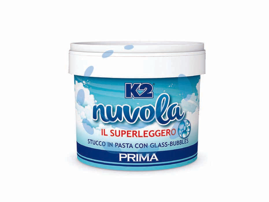 K2 nuvola stucco in pasta superleggero in barattolo - ml.0,500 - stucco in pasta superleggero con glass-bubble, caldo e vellutato al tatto, basso peso specifico -60% di un normale stucco in ...