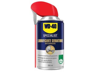 Wd-40 specialist spray lubrificante serrature anticorrosivo - ml.250 spray - sviluppato appositamente per la manutenzione di tutti i tipi di cilindro, penetra per capillarità dentro tutti i micro-meccan...