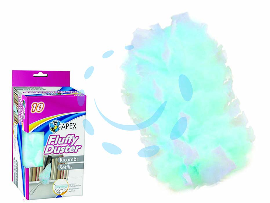 Ricambi per piumino fluffy duster pz.10 - 10 cuffie di ricambio piumino Fluffy Usa e getta, cattura polvere e la trattiene elettrostaticamente,  adatte per pulizia mob...