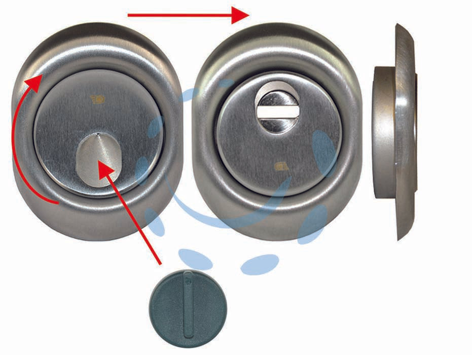 Defender magnetico mag monolito antiacido mrm29 - mm.68x88x18h. MRM29B - in acciaio cromato satinato, per cilindro europeo, interasse mm.38, dotato di 3 chiavi con sistema codificato magnetico breve...