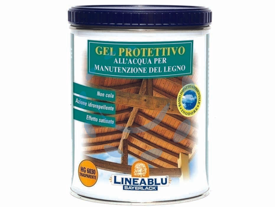 Impregnante gel allacqua  per legno - HG 6033 cipresso ml.750 - dove si applica: manufatti in legno per interno e per quelli esposti all'esterno, infissi, serramenti, balconi, perlinature, ...