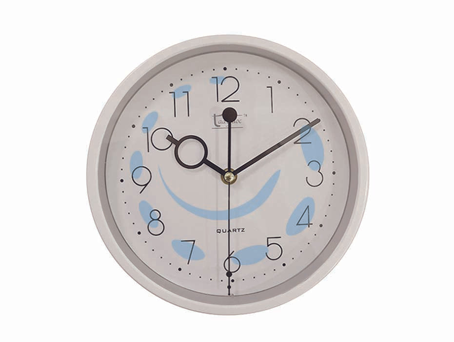 Orologio muro white 23 cm. - Cornice plastica bianca, Sfondo bianco, 1 batteria AA non inclusa