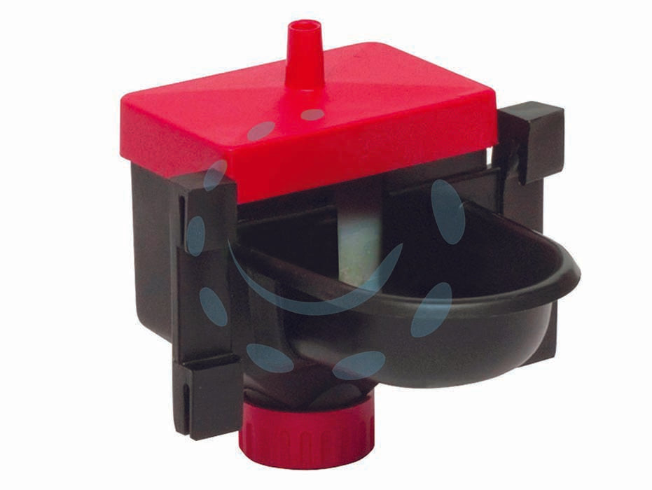 Abbeveratoio automatico universale per avicoli - misure vaschetta cm.6x6x3 - con vaschetta in plastica antirosicchio