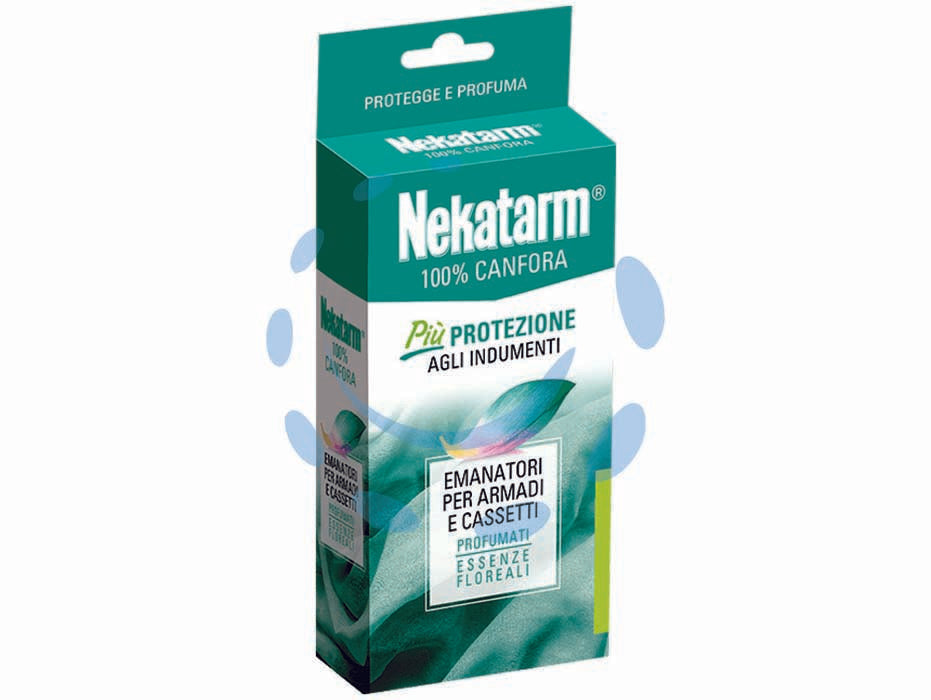 Nekatarm gabbiette di canfora profumata  pz.2 - gr.15 ciascuna - antitarme naturale ideale nei cambi di stagione, lascia un gradevole profumo, appendere l'emanatore nell'armadio e sostituirl...