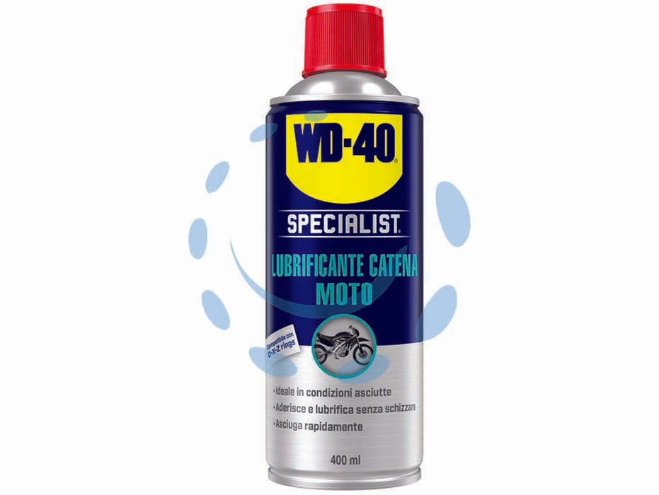 Wd-40 specialist moto spray lubrificante catena condizioni asciutte - ml.400 spray - fornisce una lubrificazione a lunga durata per la vostra catena ed è compatibile con anelli O, X e Z. la sua azione prolungat...