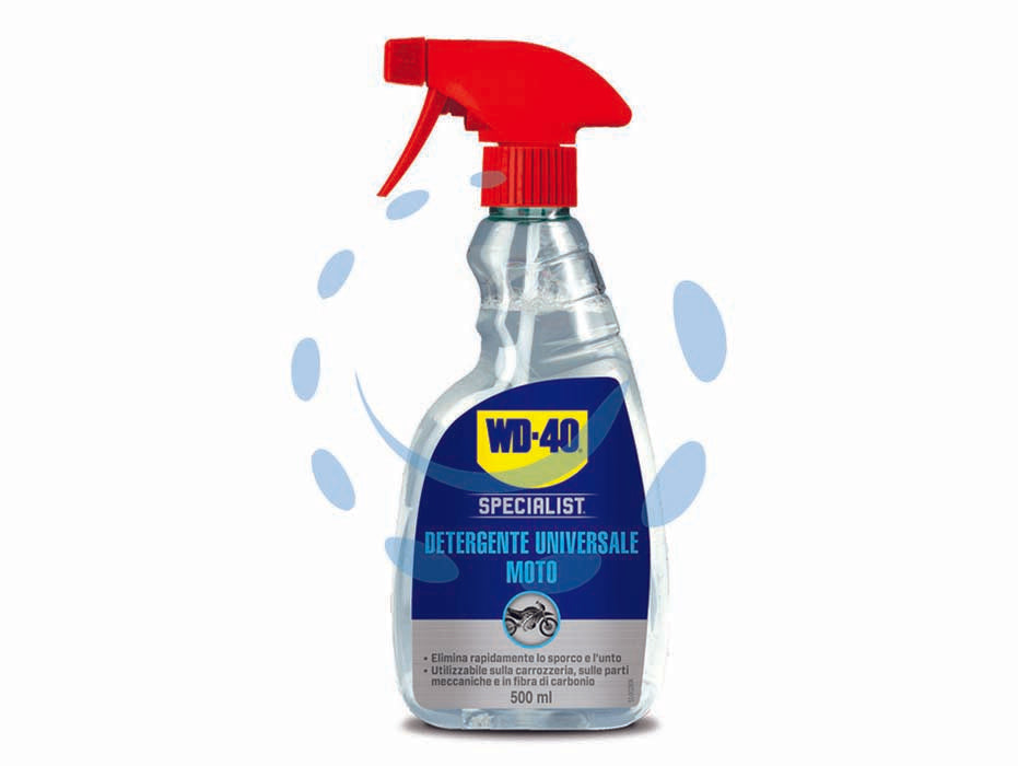 Wd-40 specialist moto spray detergente universale - ml.500 spray - è un detergente polivalente formulato per eliminare rapidamente lo sporco ed i depositi provenienti dall’ inquinamento della ...