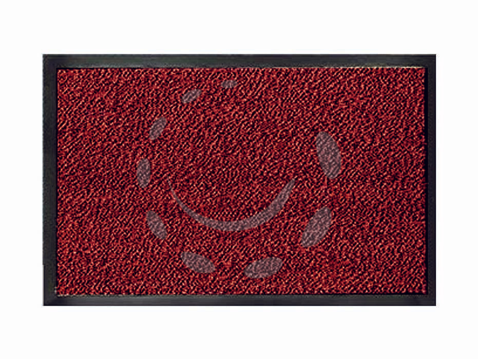 Zerbino mangiasporco rosso spessore mm.9 - cm.40x60 - fondo antiscivolo, superficie ad alta qualità assorbente e pulente