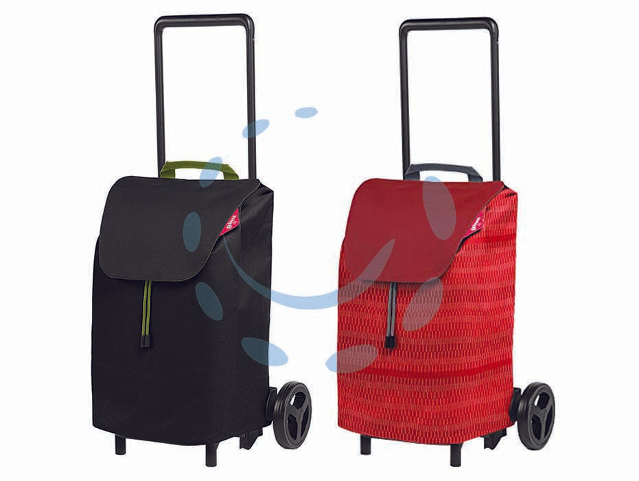 Carrello spesa 40 litri easy - nero - struttura in lega di acciaio, leggero e compatto, molto scorrevole sulle grandi ruote da 15 cm di diametro, la sacca Easy è r...