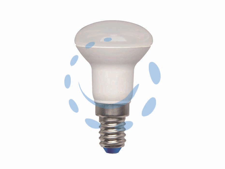 Lampada faretto led reflex e14 - 3w - 6500°K fredda - 250 lm - 120° - 39x67h - 220-240V lampada faretto led, durata media 20.000 ore, testata per 15.000 accensioni, accensione istantanea, senza mercurio