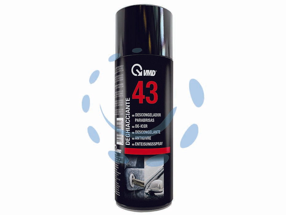 Deghiacciante spray ml.200 43 - ml.200 in bomboletta spray - ideale per sciogliere ed eliminare rapidamente il ghiaccio dal parabrezza e dai vetri dell’auto, detergendo la superficie, pr...