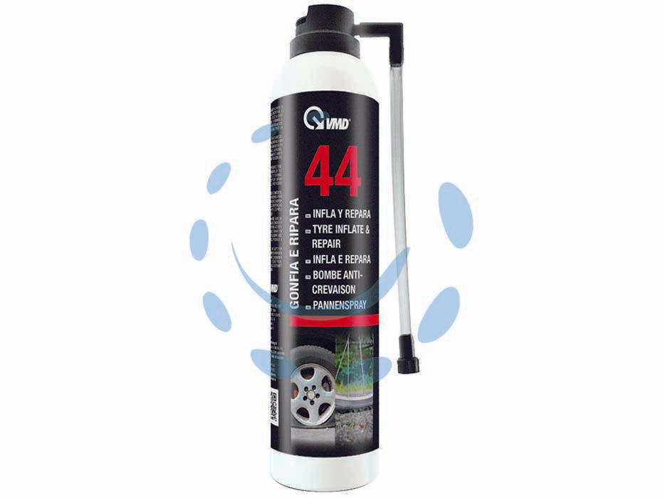 Gonfia e ripara spray ml.300 44 - ml.300 in bomboletta spray - gonfia e ripara all’istante ogni tipo di pneumatico forato con o senza camera d’aria di auto, caravan, moto ecc., consente un...