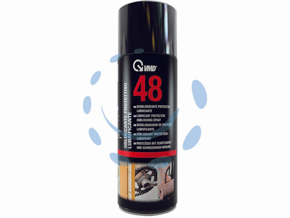 Sbloccante protettivo lubrificante spray 48 - ml.400 in bomboletta spray - sbloccante con proprietà lubrificanti e protettive, ottimo potere penetrante e solvente, libera le parti trattate dalla ruggi...