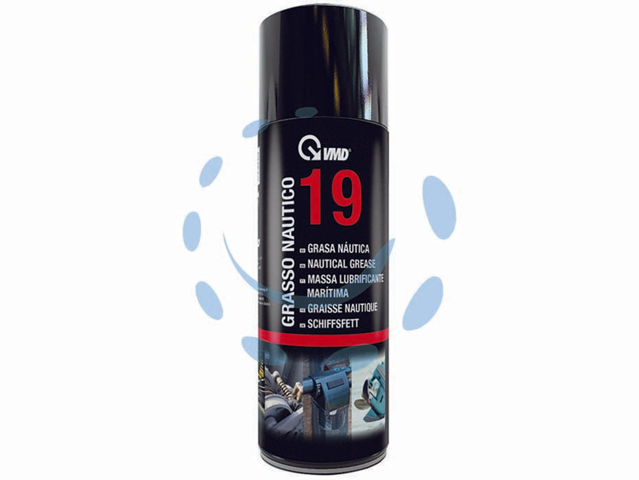 Grasso nautico spray ml.400 19 - ml.400 in bomboletta spray - grasso speciale idrorepellente, ideale per lubrificare parti esposte ad acqua dolce o salata e per la lubrificazione e protez...