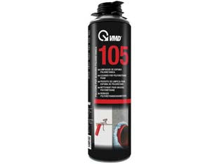 Pulitore per schiuma poliuretanica spray ml.500 105 - ml.500 in bomboletta spray - prodotto a solvente idoneo per la rimozione di schiume poliuretaniche non indurite o adesivi, adatto per la pulizia delle val...