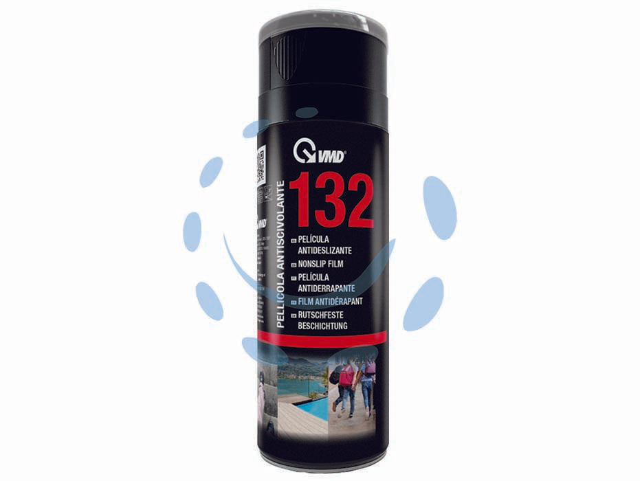 Pellicola antislip trasparente spray ml.400 132 - ml.400 in bomboletta spray - vernice per impieghi antinfortunistici, l’applicazione del prodotto crea una superficie antiscivolo ruvida al tatto idonea pe...