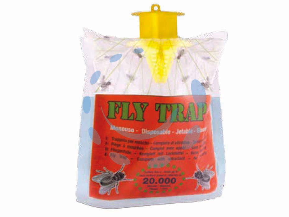 Trappola per mosche con attrattivo - cm.20x35h. - elimina o riduce drasticamente la popolazione di mosche che infestano giardini, ricoveri per animali, stalle, luoghi all’aper...