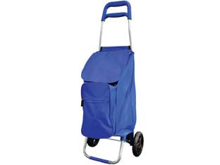 Carrello spesa simon blu - cm.30x28x90h. - telaio acciaio, sacca estraibile in poliestere impermeabilizzato, maniglia ergonomica, ruote in gomma, tasca frontale con zip...