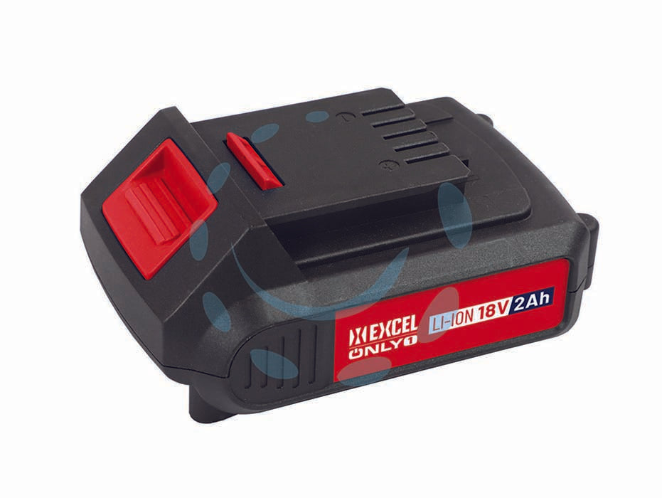 Batteria litio 18v 2ah only1 - batteria Litio 18V 2Ah, indicatore di carica, solo per linea ONLY1, ONLY1 è un sistema che permette con un modello di batteri...