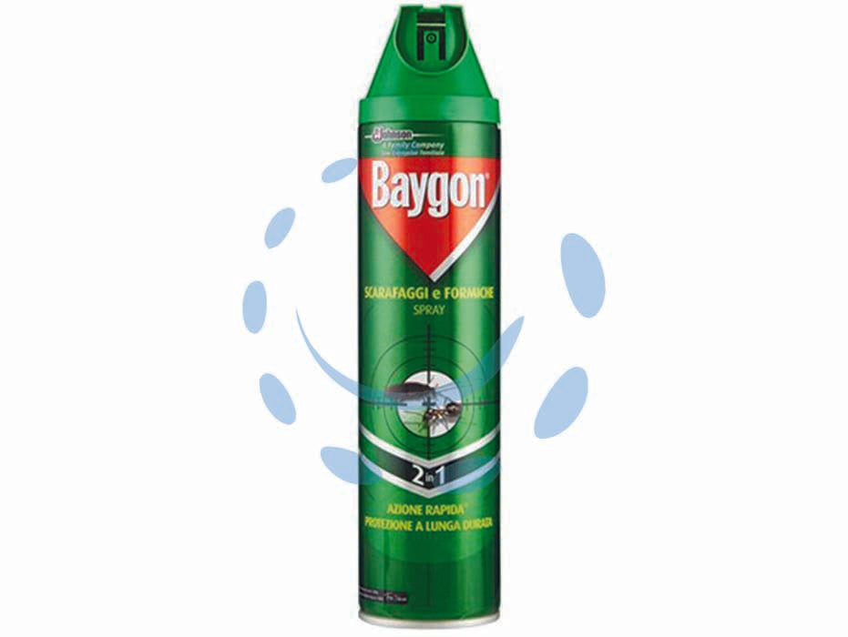 Baygon insetticida scarafaggi e formiche spray - ml.400 - elimina scarafaggi e formiche in pochi secondi e fornisce una protezione che dura fino a 2 settimane, spruzzare il prodotto d...